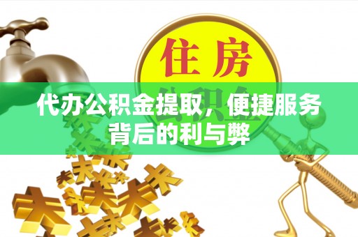 商南代办公积金提取，便捷服务背后的利与弊