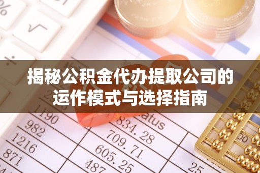商南揭秘公积金代办提取公司的运作模式与选择指南